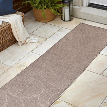 Nordby Geometric Arch Scandi Striped Area Rug